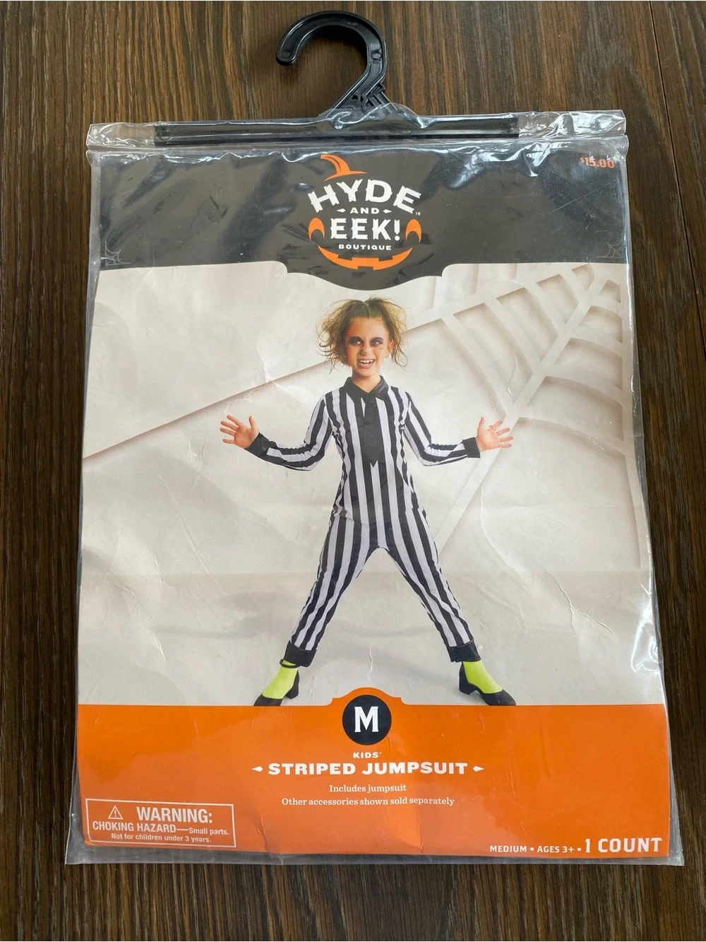 New Halloween Hyde & Eek! Kids Medium Striped Jumpsuit Costume